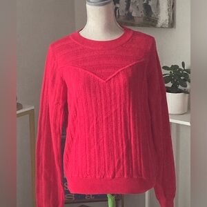 Joie Vibrant Unique Red Sweater